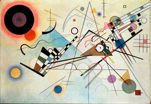 Composição VIII Pintura de Vassily Kandinsky (ou Wassily Kandinski ou Kandinskij, 1866-1944). 1915 Sun. 201x140 cm Nova Iorque, Museu Guggenheim